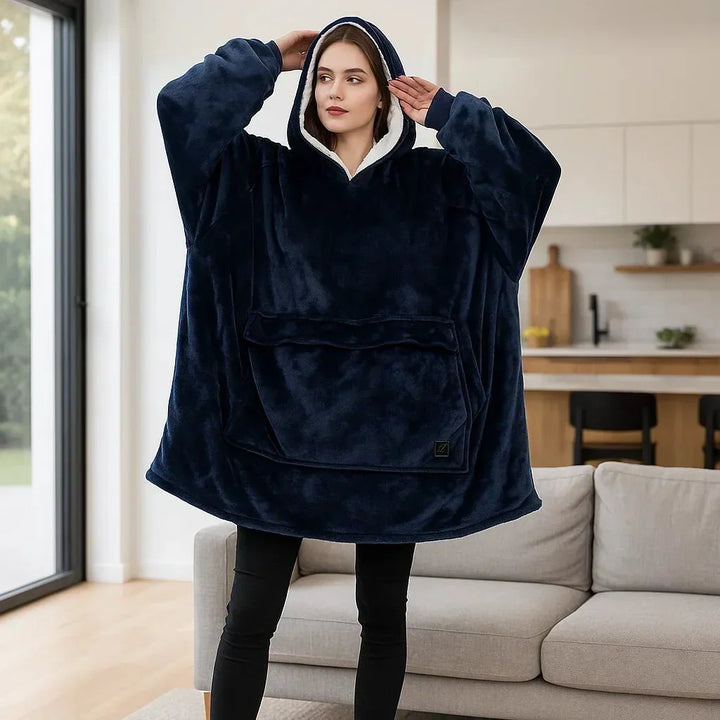 Warmteparadijs™ USB-verwarmde deken met capuchon van zachte flanel