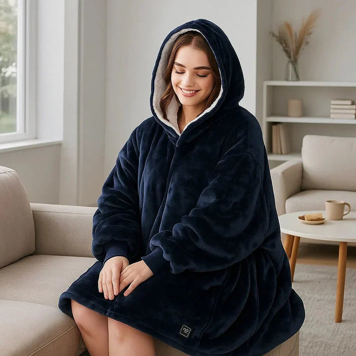 Warmteparadijs™ USB-verwarmde deken met capuchon van zachte flanel
