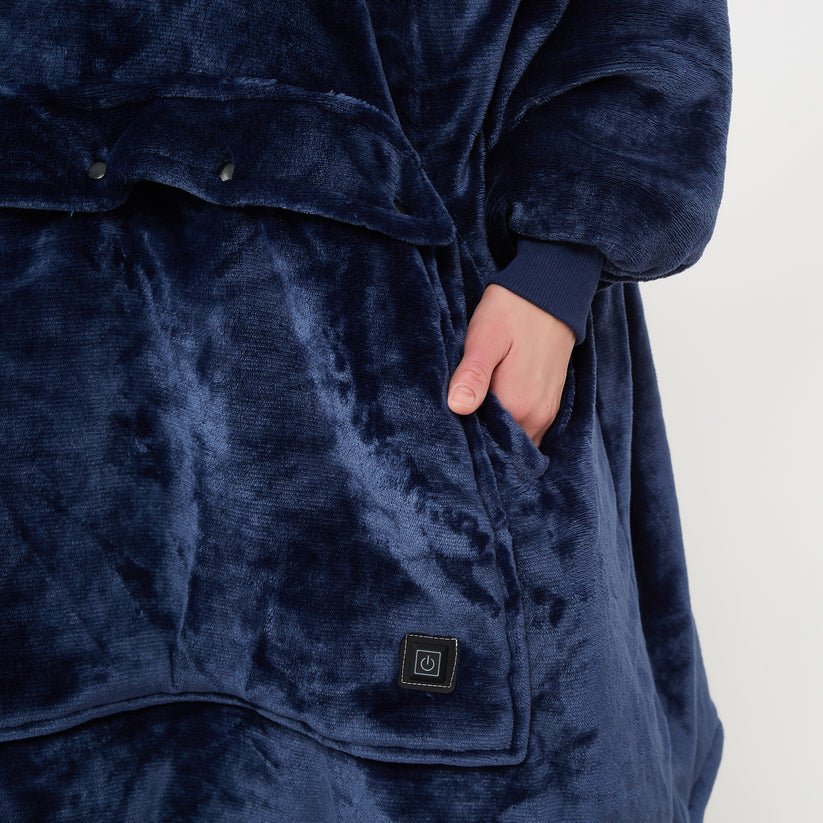 Warmteparadijs™ USB-verwarmde deken met capuchon van zachte flanel