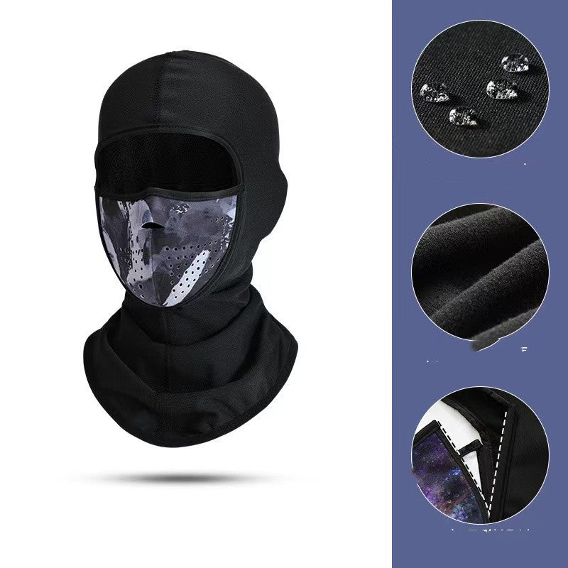 Winddichte skimasker en nekwarmer in één