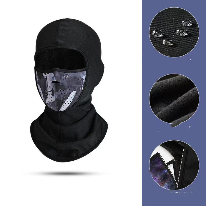 Warmteparadijs Skimasker voor neus en mond – warm, winddicht, met koordsluiting