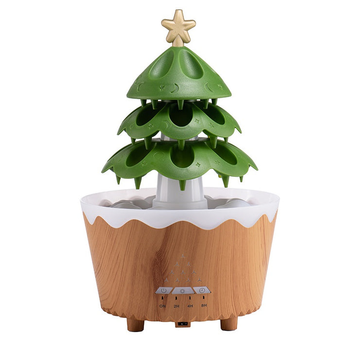 Stille aroma diffuser met afstandsbediening in wit of houtlook