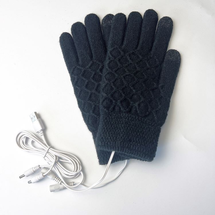 Gebreide verwarmde handschoenen op USB 5V, ademend