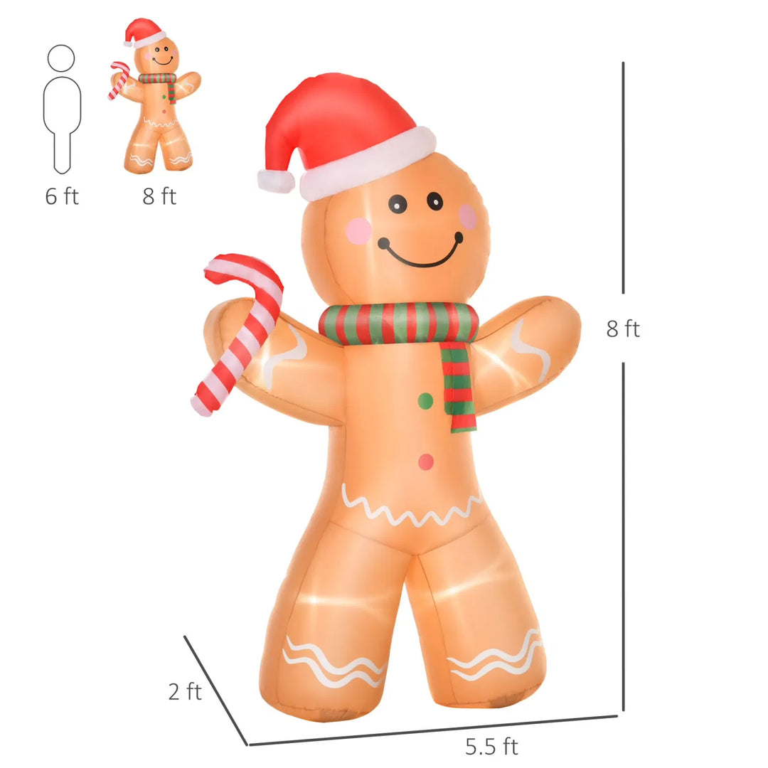 Opblaasbaar peperkoekmannetje met zuurstok
