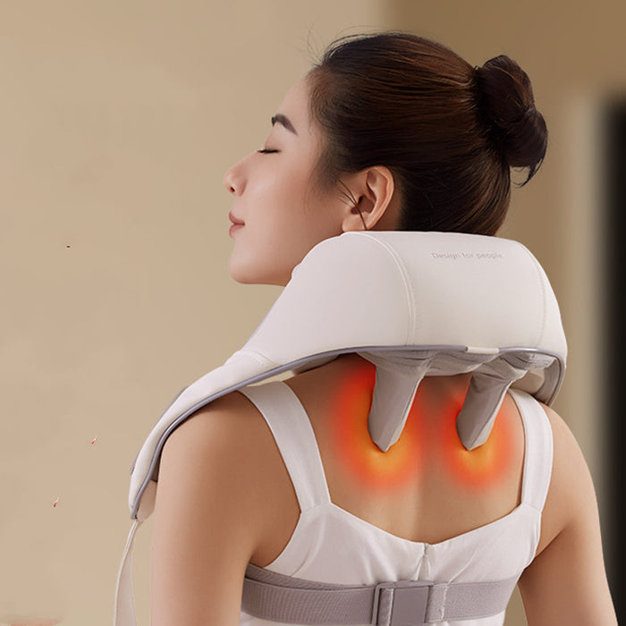 Warmteparadijs Nekmassager met kneedklemmen en warmte, snoerloos