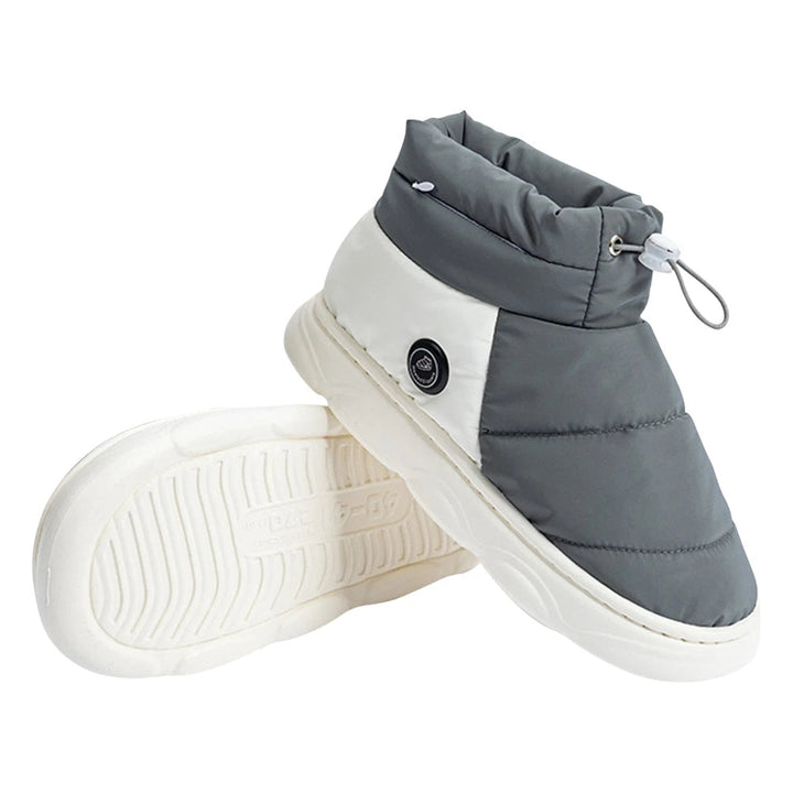 Warmteparadijs™ Verwarmde pantoffels met drie standen en antislipzool