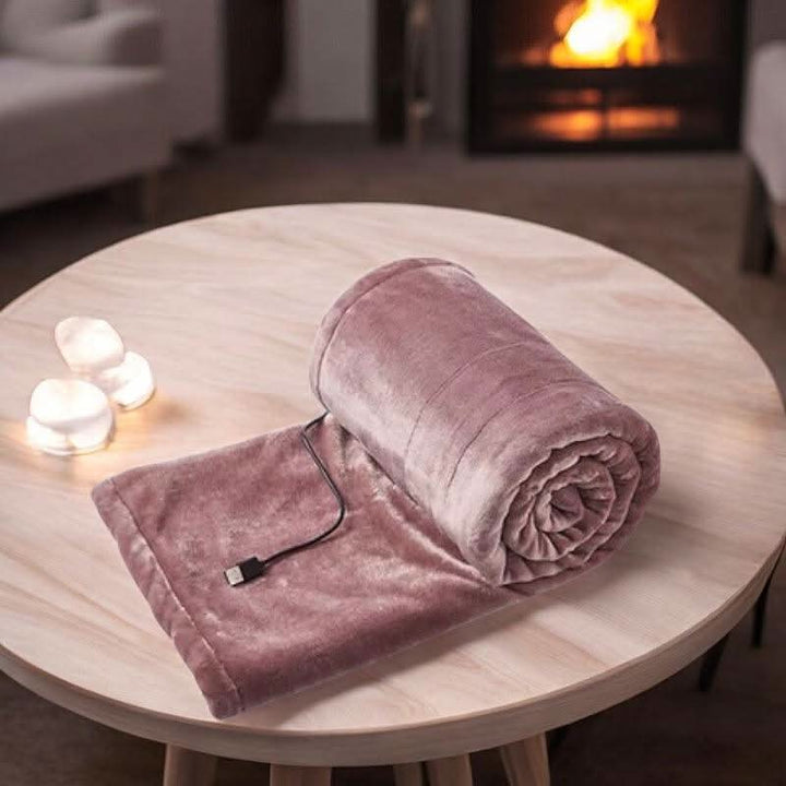 Warmteparadijs™ Draagbare USB-warmtedeken van flanel met drie standen