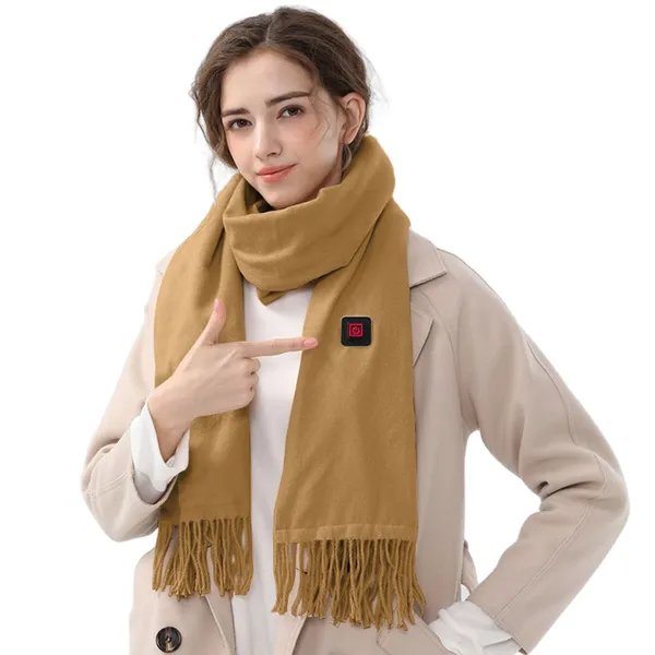 Warmteparadijs™ Elektrische fleece sjaal met USB-voeding en led-standen