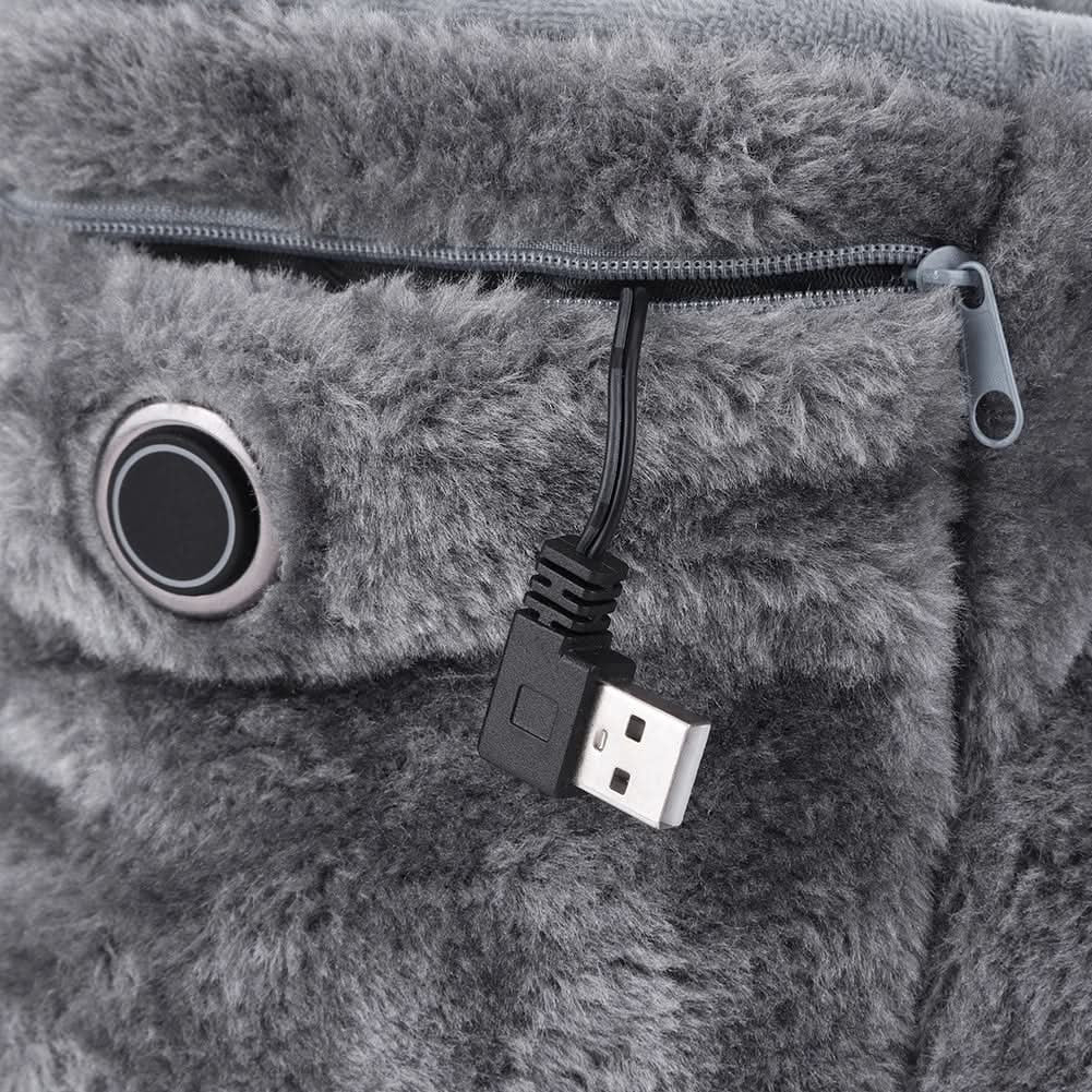 Warmteparadijs™ USB-verwarmde pluche pantoffels met voetboogsteun
