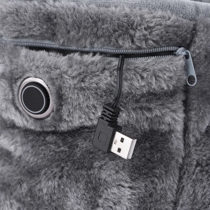 Warmteparadijs™ USB-verwarmde pluche pantoffels met voetboogsteun