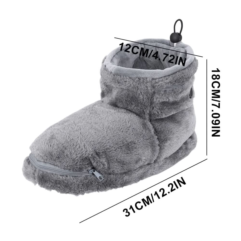 Warmteparadijs™ USB-verwarmde pluche pantoffels met voetboogsteun