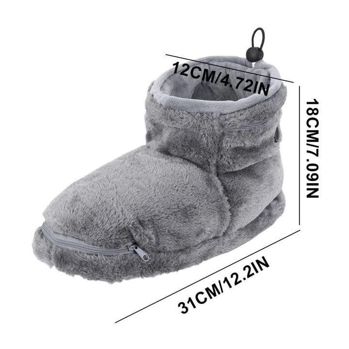 Warmteparadijs™ USB-verwarmde pluche pantoffels met voetboogsteun