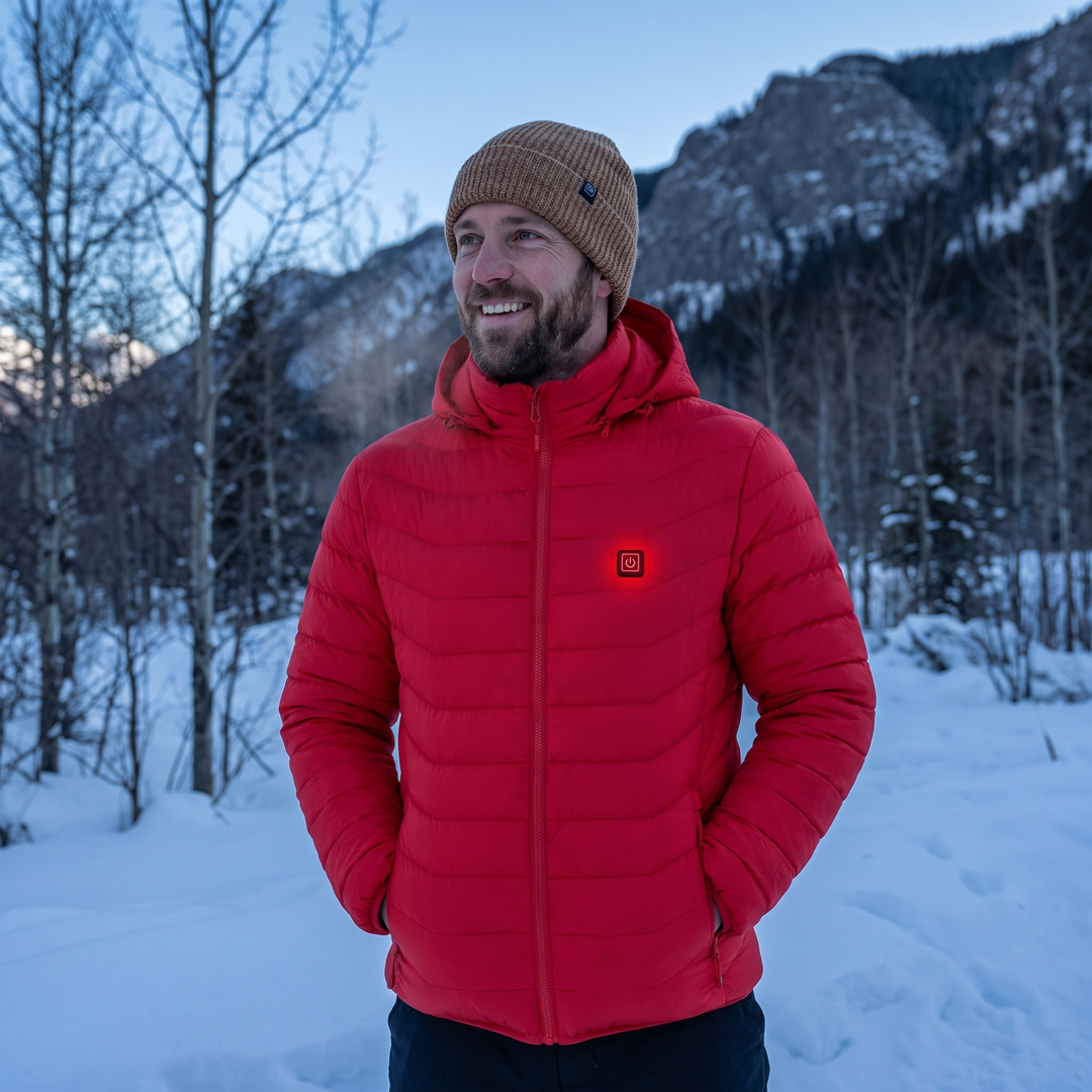 Warmteparadijs™ Verwarmde unisex jas met 9 warmtezones en afneembare capuchon