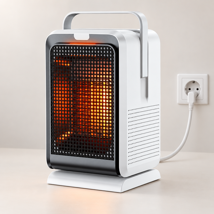 Warmteparadijs Draaiende keramische kachel met afstandsbediening en timer