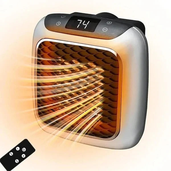 Warmteparadijs™ Mini wandkachel 800 W voor het stopcontact, stil en compact