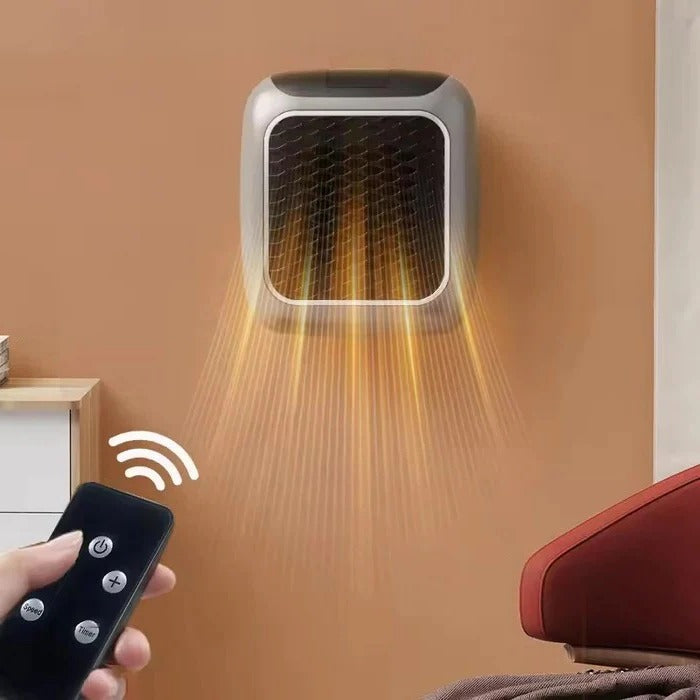 Warmteparadijs™ Mini wandkachel 800 W voor het stopcontact, stil en compact