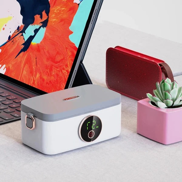 Warmteparadijs™ Draadloze verwarmde lunchbox met 16.000 mAh accu en vijf standen