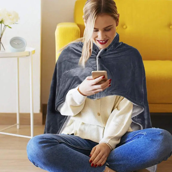 Warmteparadijs™ Elektrische warmtesjaal van pluche met drie standen via USB
