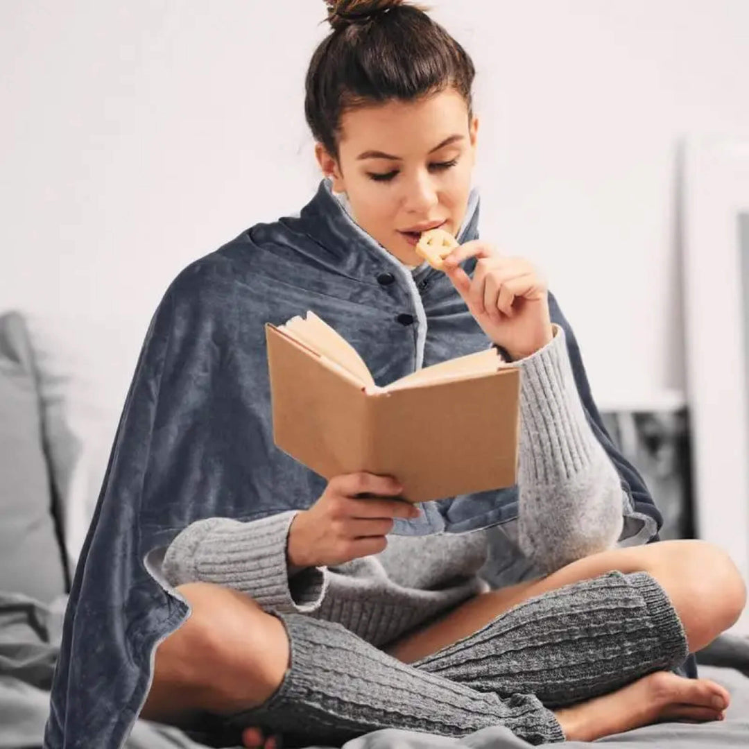 Warmteparadijs™ Elektrische warmtesjaal van pluche met drie standen via USB