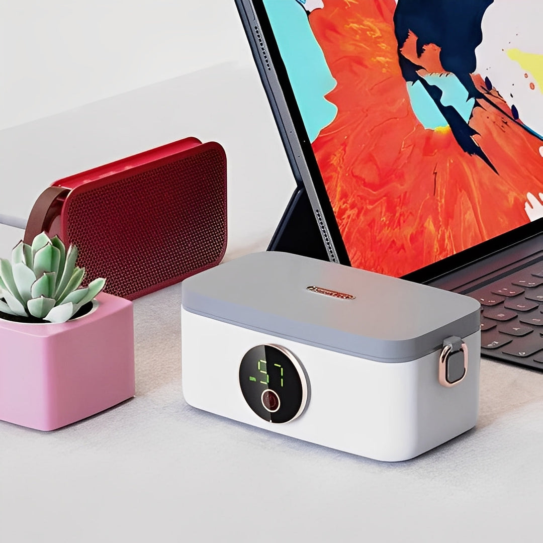 Warmteparadijs™ Draadloze verwarmde lunchbox met accu en vijf warmtestanden