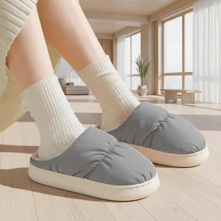 Warmteparadijs™ Verwarmde USB-sloffen met antislipzool
