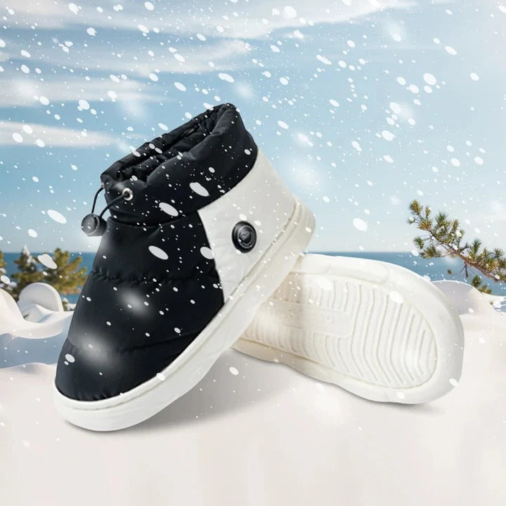 Warmteparadijs™ Verwarmde pantoffels met antislipzool en 3 warmtestanden