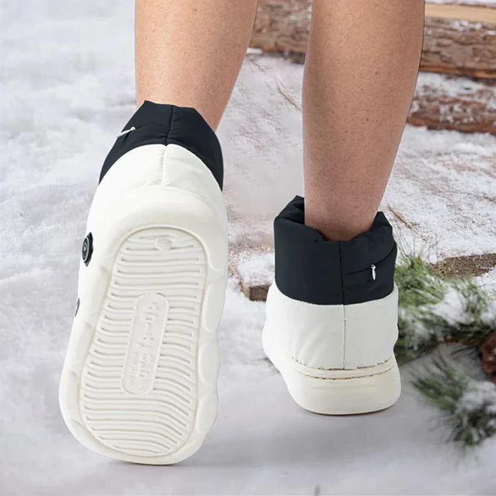 Warmteparadijs™ Verwarmde pantoffels met antislipzool en 3 warmtestanden