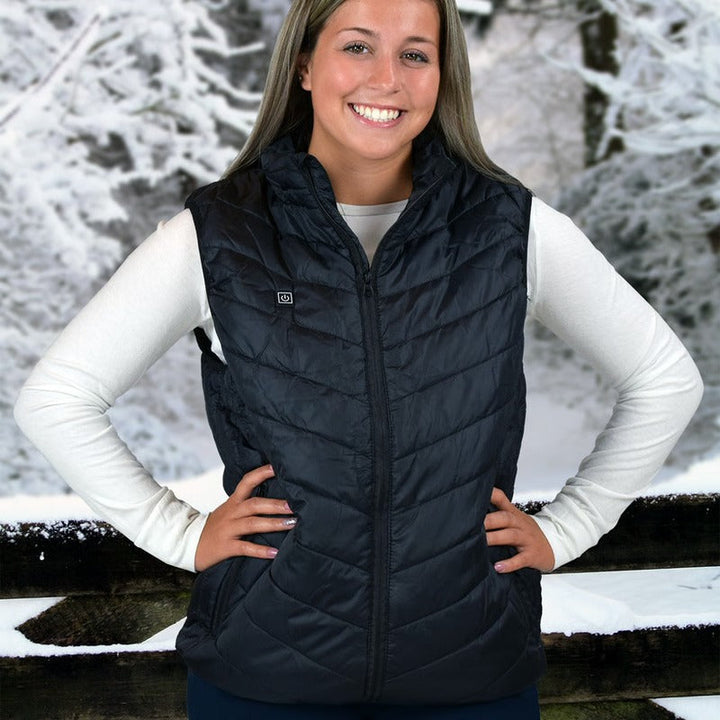 Warmteparadijs™ Lichte carbon verwarmde bodywarmer, warm in 60 sec
