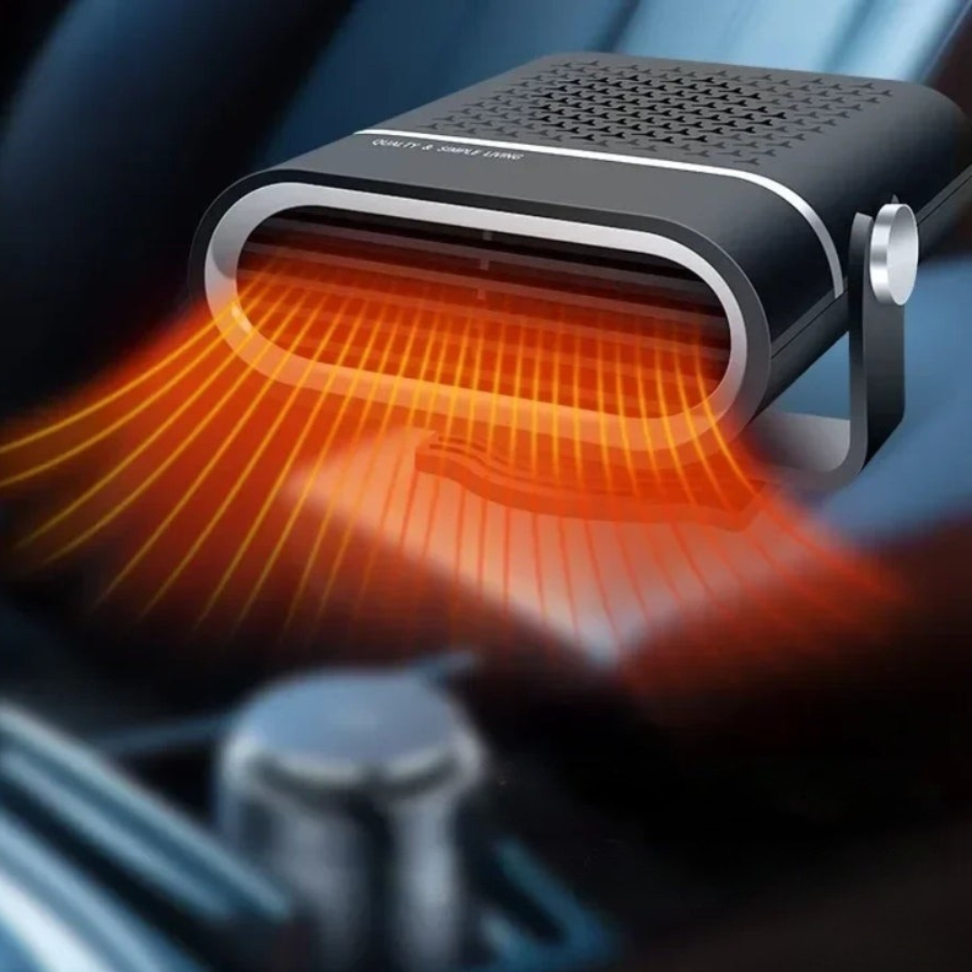 Warmteparadijs™ Draagbare autoverwarmer met ventilator op 12V en USB