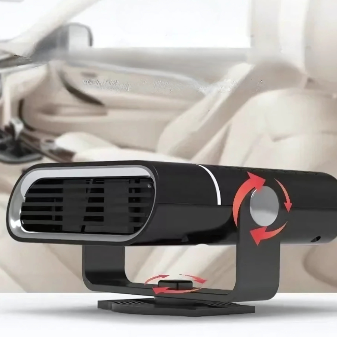 Warmteparadijs™ Draagbare autoverwarmer met ventilator op 12V en USB