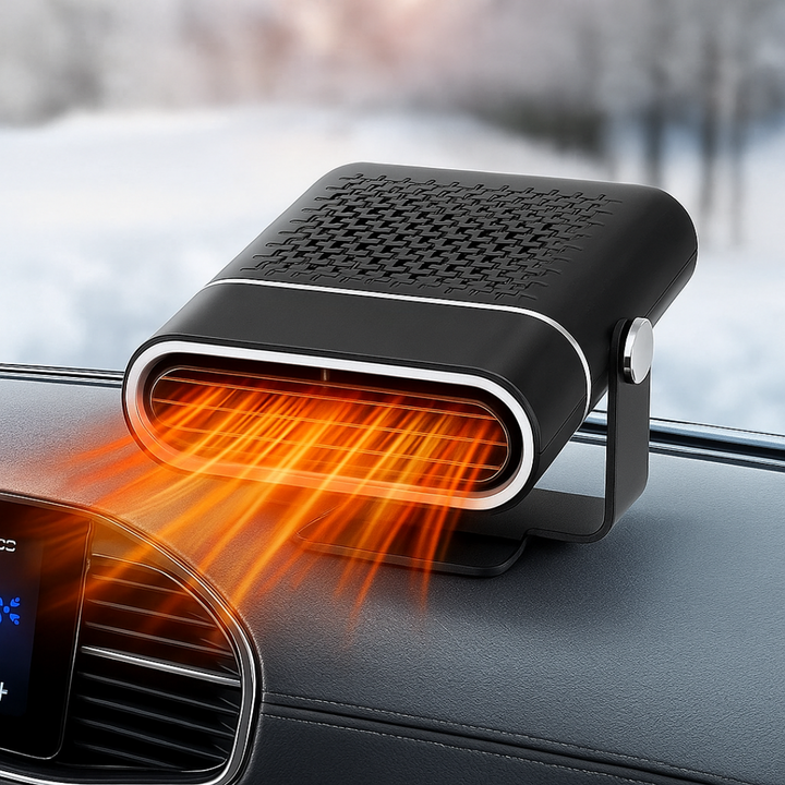 Warmteparadijs™ Draagbare autoverwarmer met ventilator op 12V en USB