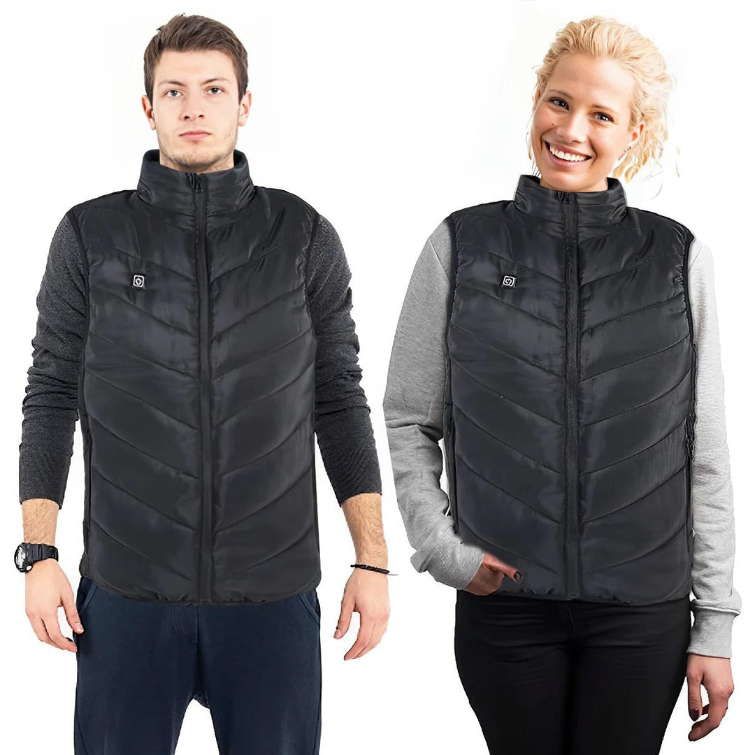 Warmteparadijs™ Verwarmde bodywarmer met negen zones en carbonverwarming