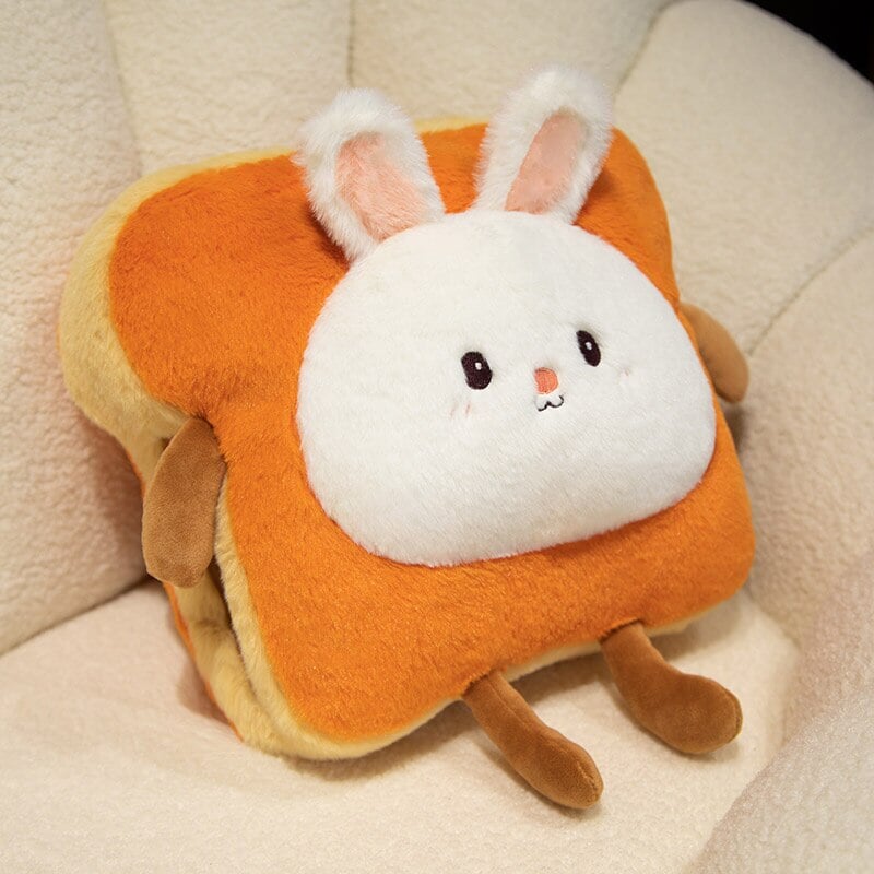 Warmteparadijs™ Zachte pluche handwarmer als toast met schattig dier