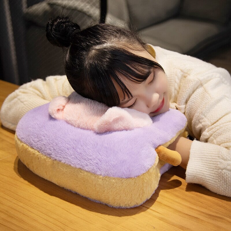 Warmteparadijs™ Zachte pluche handwarmer als toast met schattig dier