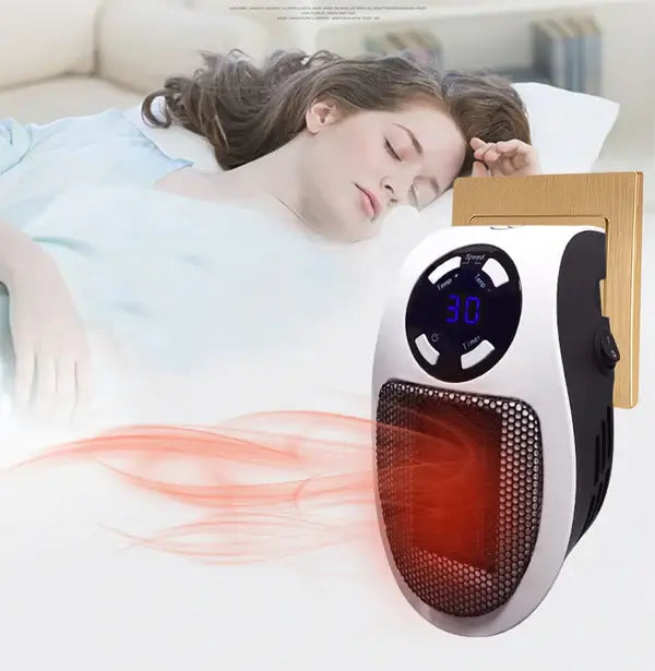 Warmteparadijs™ Stille kamerkachel 500 W met timer en LED-display