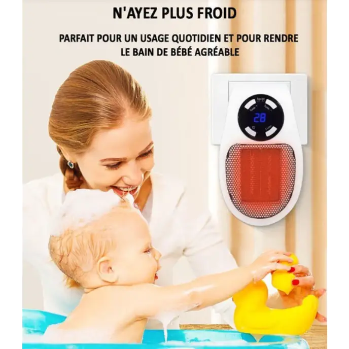 Warmteparadijs™ Ultracompacte keramische kachel met thermostaat