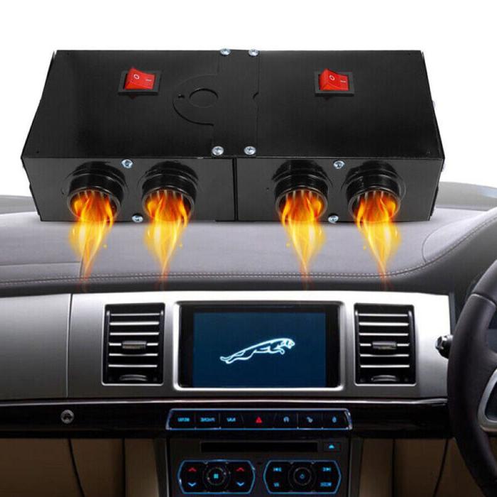 Warmteparadijs™ Krachtige 500W autokachel met twee losse schakelaars