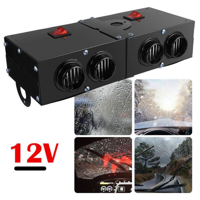 Warmteparadijs™ Krachtige 500W autokachel met twee losse schakelaars