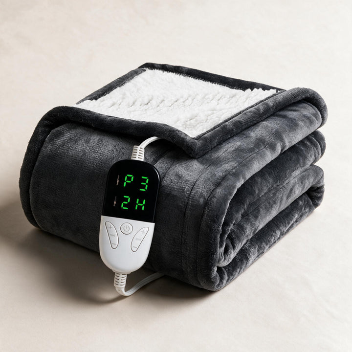 Warmteparadijs™ Elektrische sherpa deken met 6 standen en timer