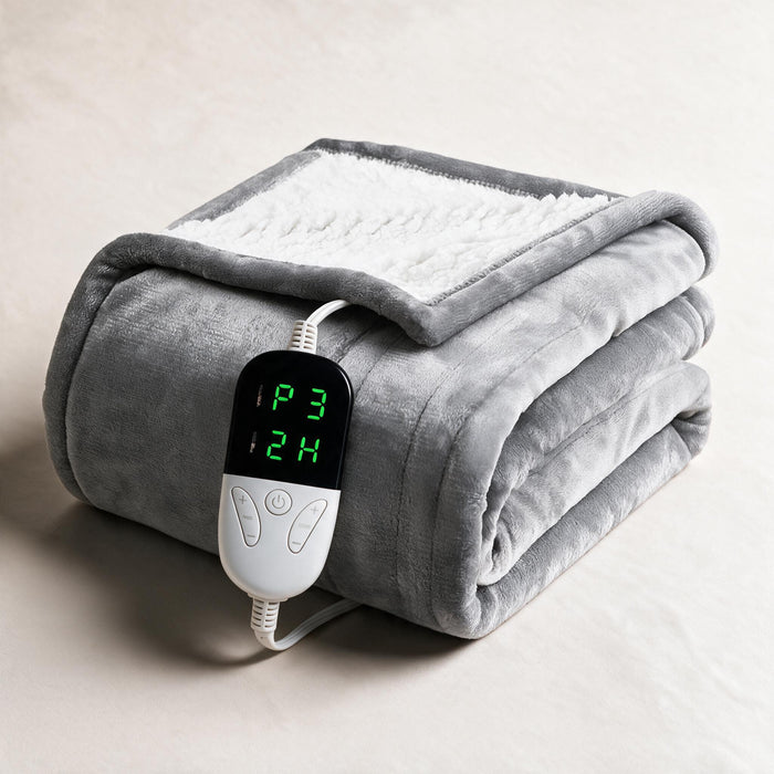 Warmteparadijs™ Elektrische sherpa deken met 6 standen en timer