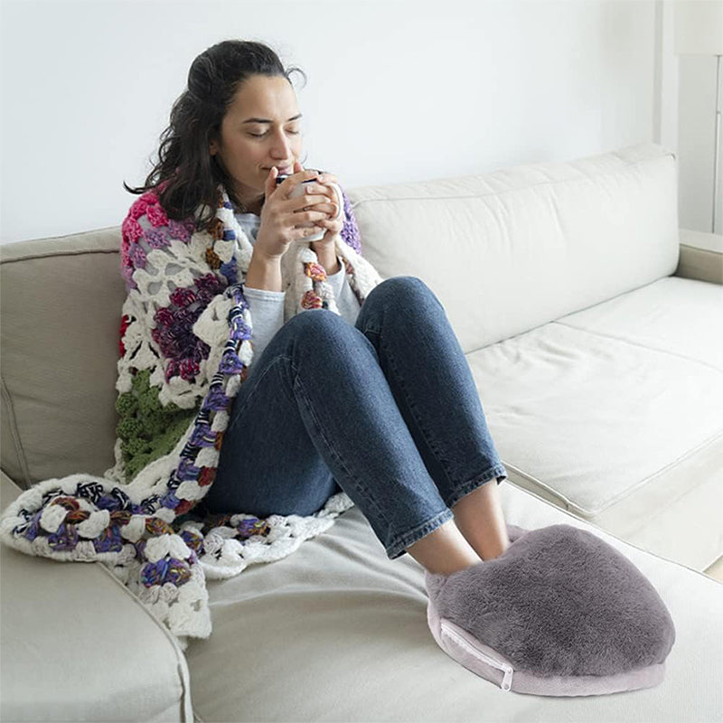 Warmteparadijs™ Verwarmde pluche voetenwarmer die snel warm wordt