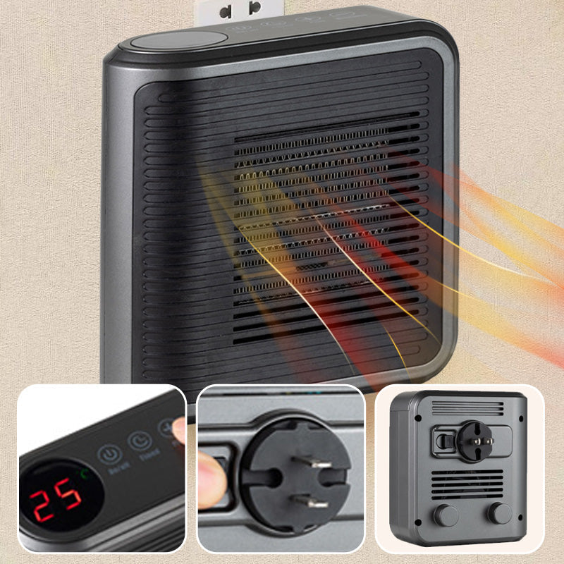 Warmteparadijs™ Stopcontactkachel 800 W met thermostaat en timer