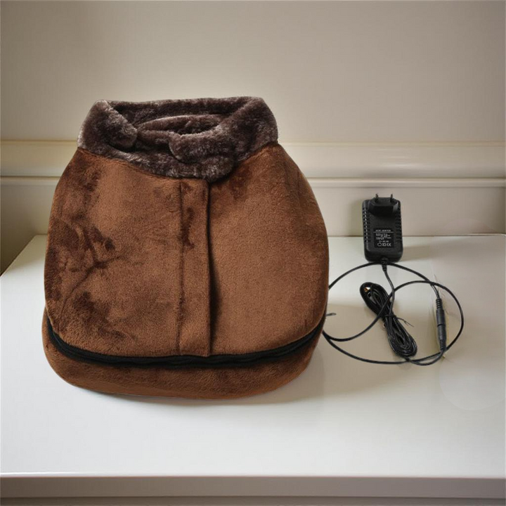 Warmteparadijs™ Pluche voetenwarmer met shiatsu-vibratie en warmte