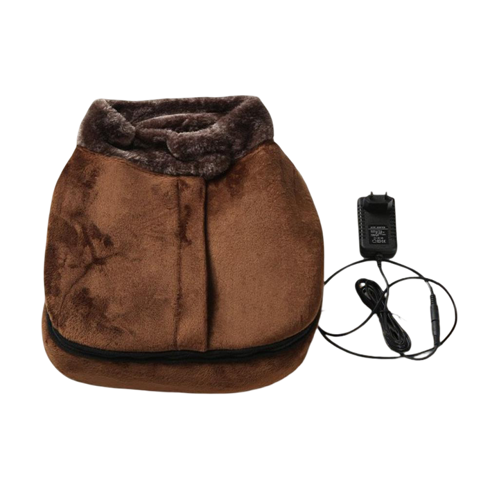 Warmteparadijs™ Pluche voetenwarmer met shiatsu-vibratie en warmte